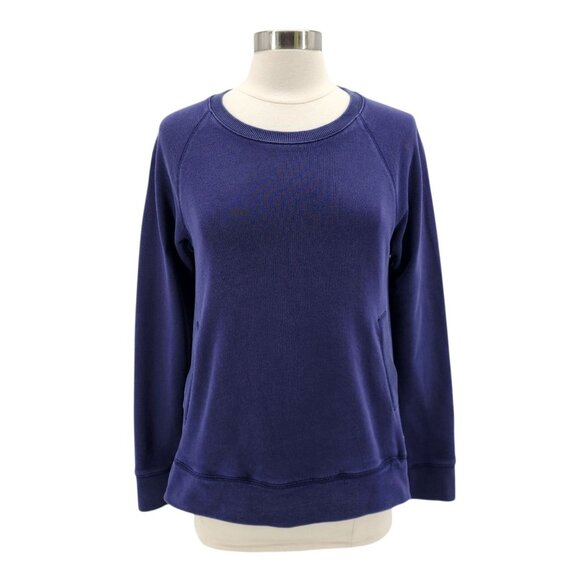 Lilly Pulitzer Womens Medium Sweatshirt Luxletic Beach Comber Pullover Navy Blue - Picture 11 of 11